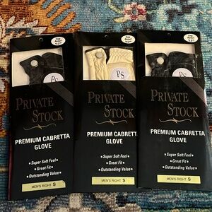 3 count Private Stock Premium Cabretta golf roving glove men’s right small